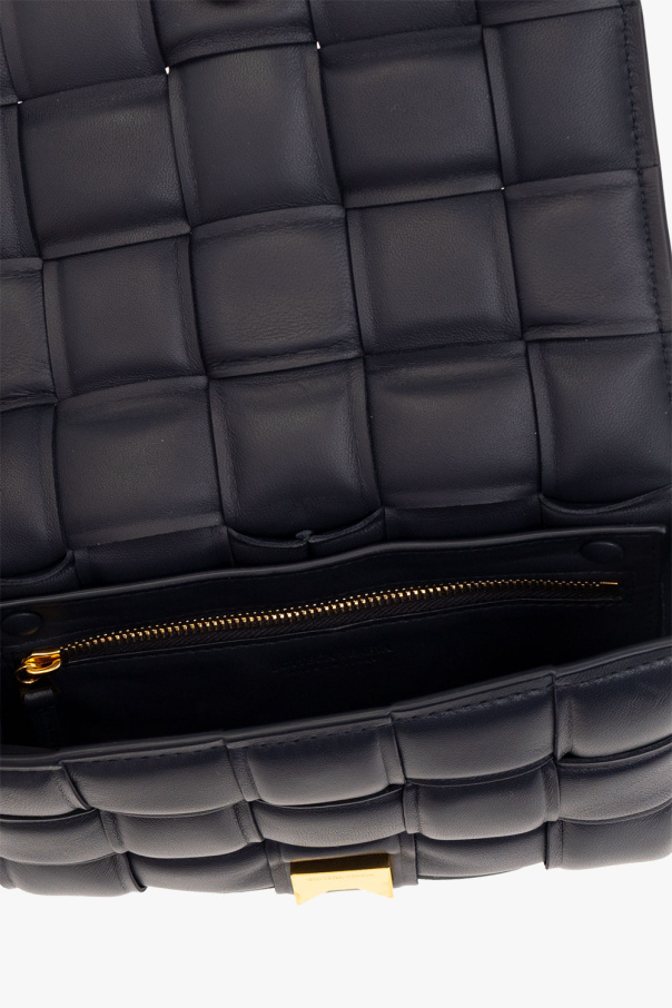 Navy blue 'Padded Cassette Small' shoulder bag Bottega